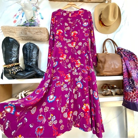 NEW Made in Canada Enchanting boho Gypsy maxi dress folk prairie WESTERN vibes - Picture 8 of 12